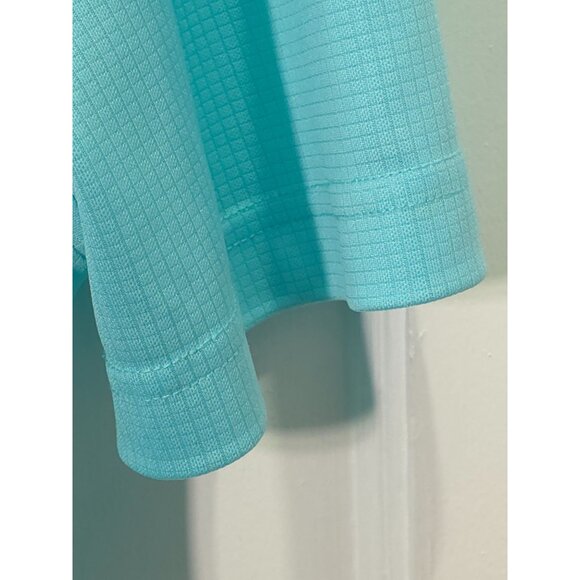 Izod Golf Aqua Blue Polo Shirt XL Ribbed Texture Mens Short Sleeve - Picture 5 of 12